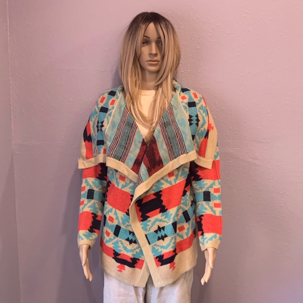 Styleholic Aztec Cardigan Flowy Sweater